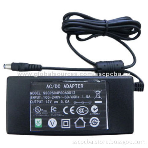 AC/DC Power Adapter 12V 4000mA 48W with UL/cUL, FCC, CE, GS, CB, C-TICK, MEPSNew